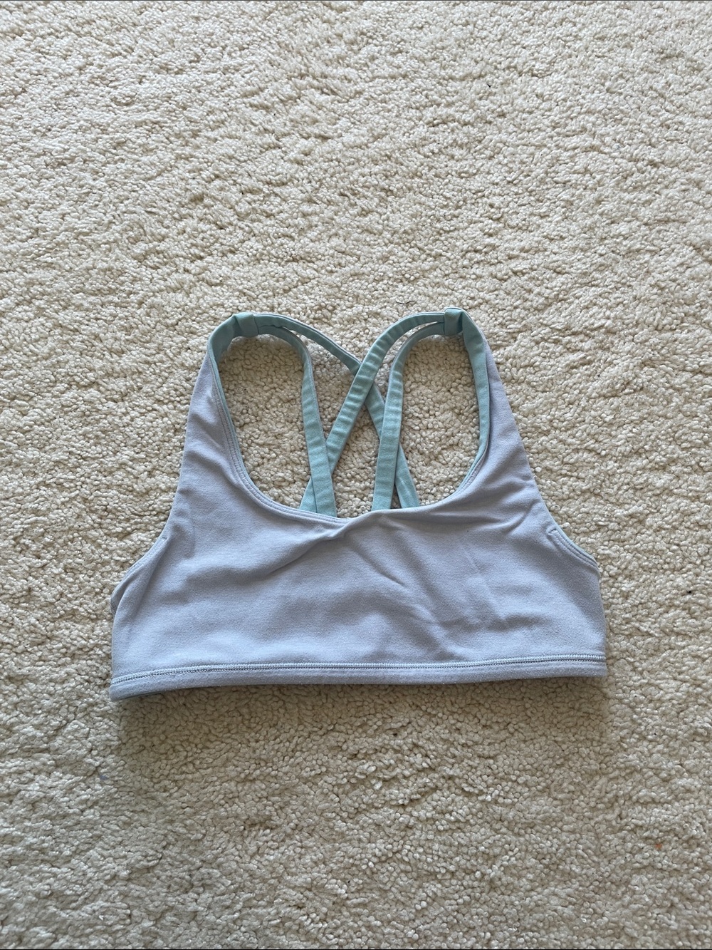 Light Lavender and Reversible Light Teal Ivivva Sports Bra